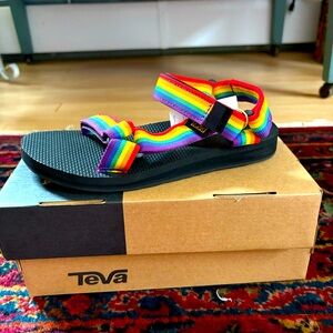 Classic Tevas with Rainbow Straps - NIB